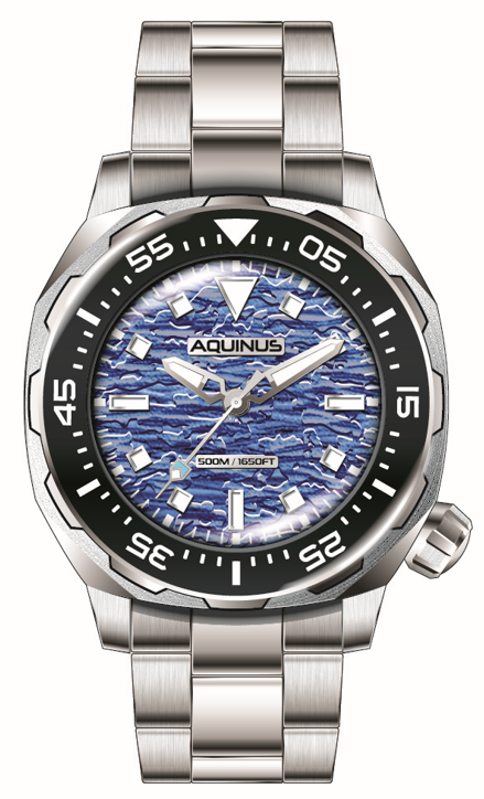 Blue Aquatic Ocean Dial Black Bezel